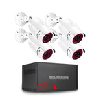 2MP 1080P Full HD Day/Night AHD Camera 4CH DVR Kit H.265 Weatherproof