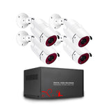 2MP 1080P Full HD Day/Night AHD Camera 4CH DVR Kit H.265 Weatherproof