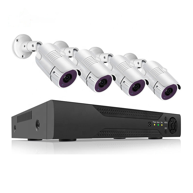 2MP 1080P Full HD Day/Night AHD Camera 4CH DVR Kit H.265 Weatherproof