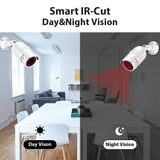 2MP 1080P Full HD Day/Night AHD Camera 4CH DVR Kit H.265 Weatherproof