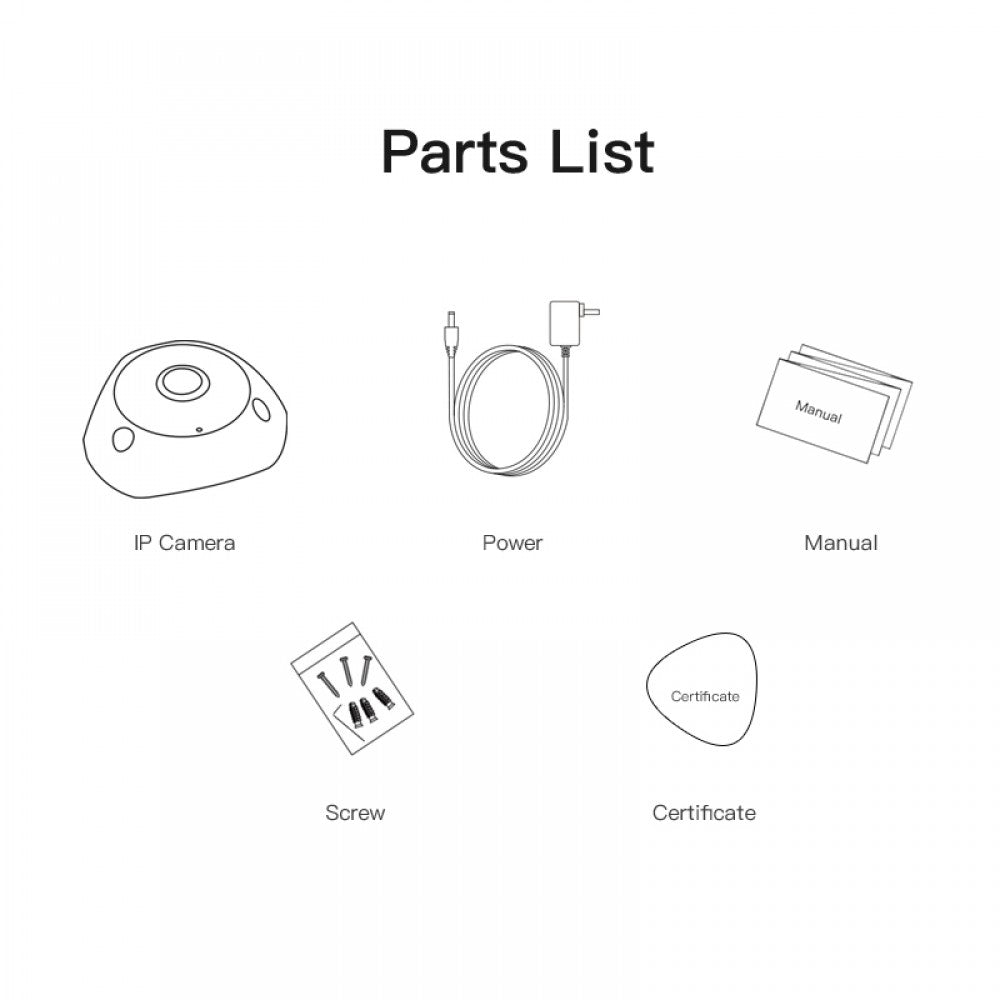 PTZ Fisheye Full HD Panoramic Wireless 360 Degree Day/Night Indoor Camera