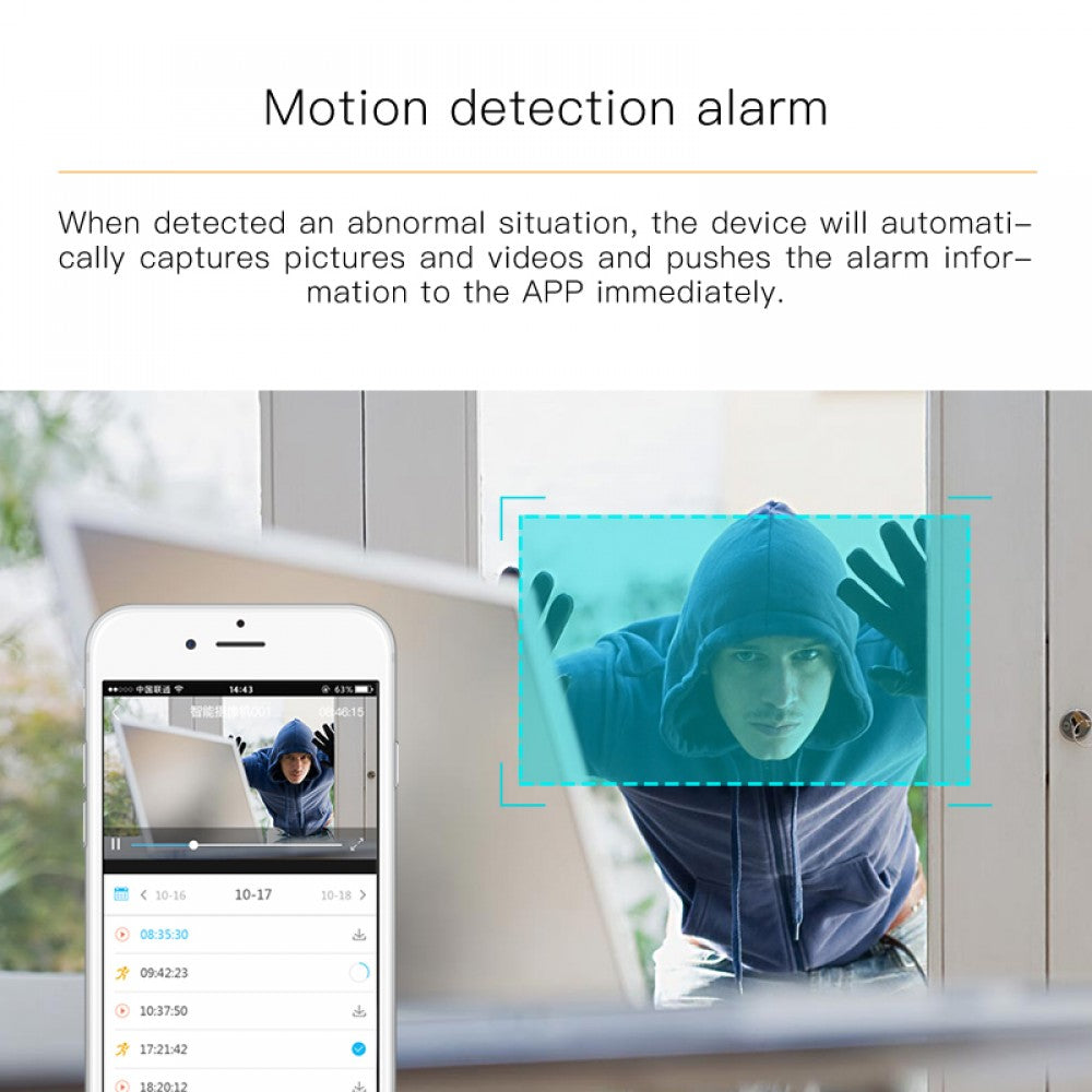 PTZ Fisheye Full HD Panoramic Wireless 360 Degree Day/Night Indoor Camera