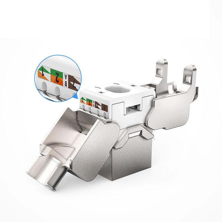 Shielded RJ45 Cat6 Modular Keystone Jack