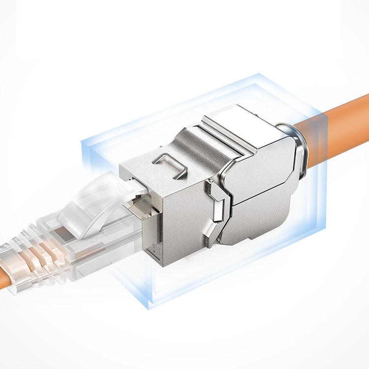 Shielded RJ45 Cat6 Modular Keystone Jack