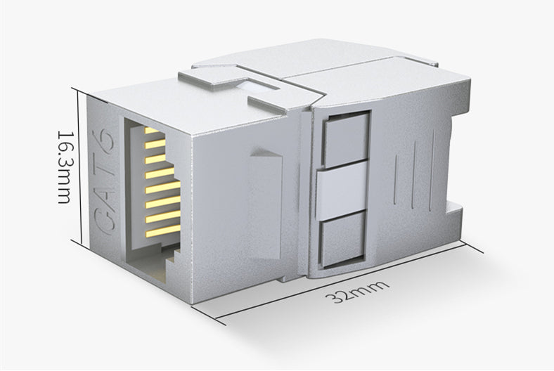 Shielded RJ45 Cat6 Modular Keystone Jack