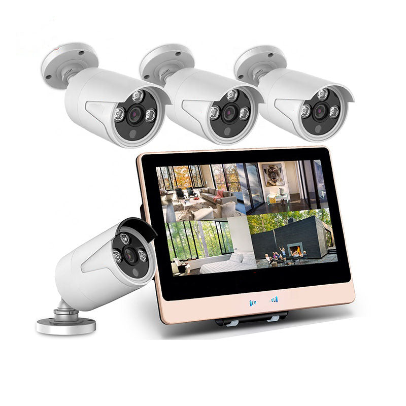 2MP 1080P Full HD Day/Night PoE Camera 4CH 12 inch LCD NVR Kit H.265 Weatherproof