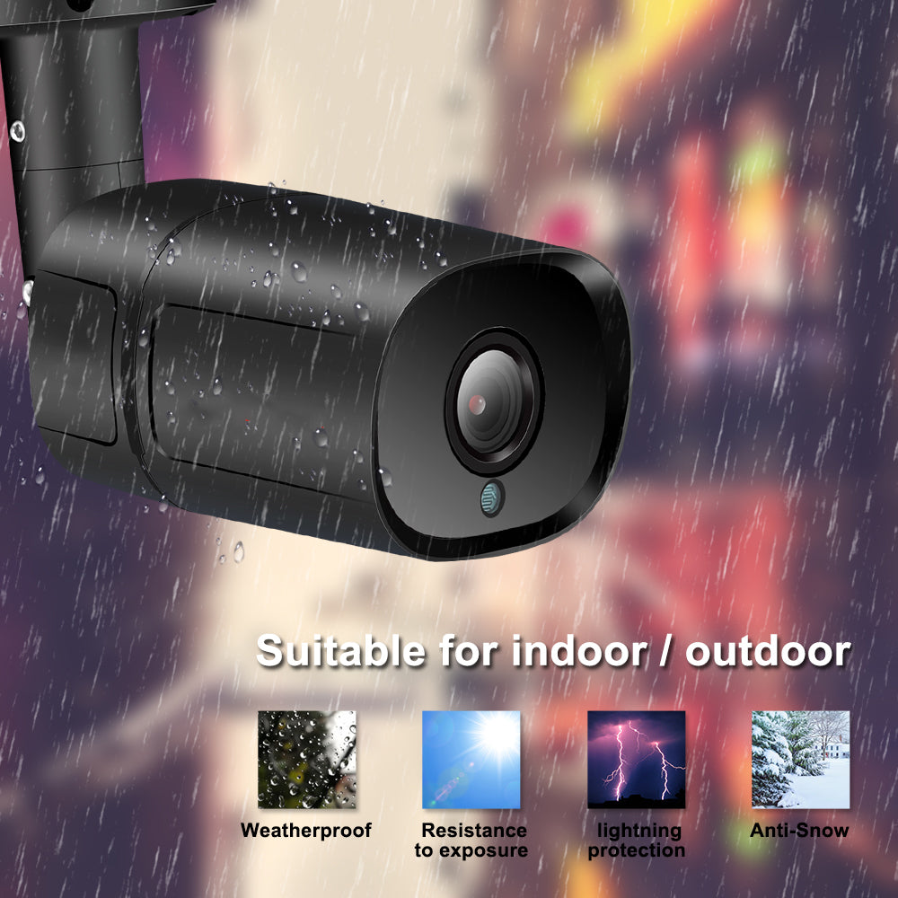 2MP 1080P Full HD Day/Night AHD Camera 4CH DVR Kit H.265 Weatherproof
