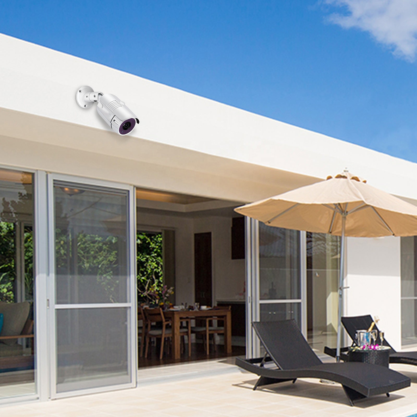 2MP 1080P Full HD Day/Night AHD Camera 8CH DVR Kit H.265 Weatherproof