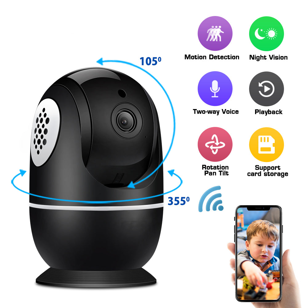 PTZ 1080P 2MP Full HD Wireless 360 Degree Day/Night Indoor Camera