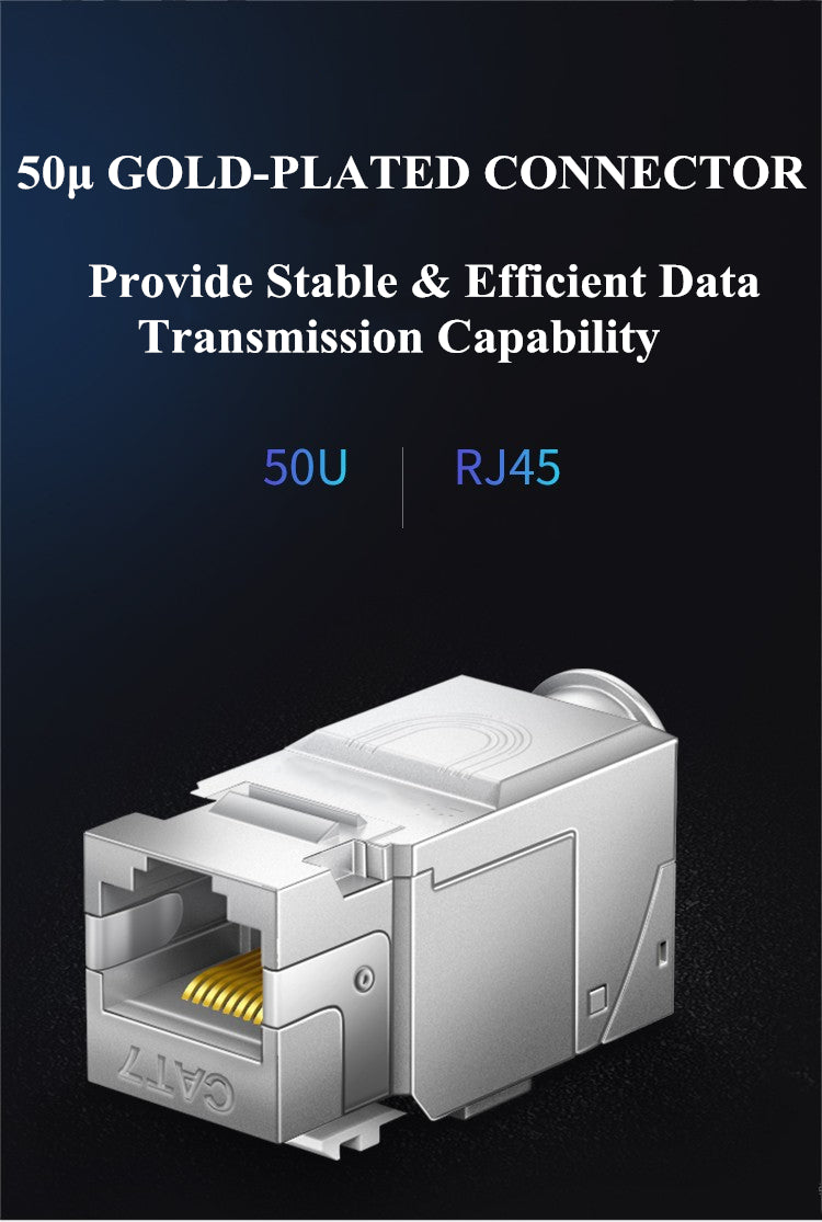 Shielded RJ45 Cat7 Modular Keystone Jack