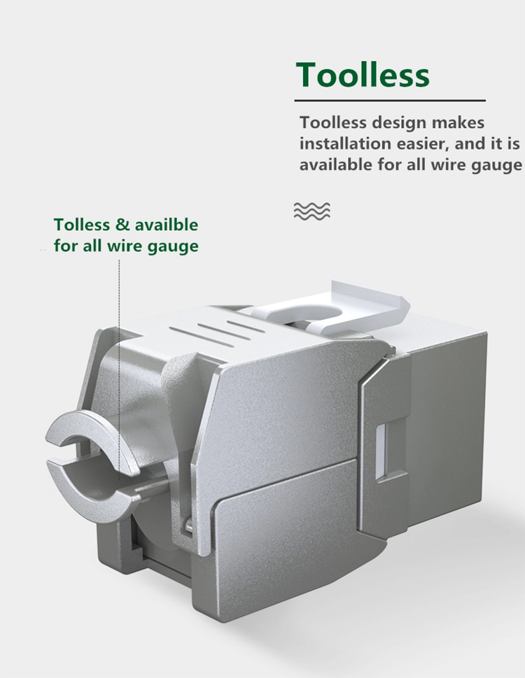 Shielded RJ45 Cat6 Modular Keystone Jack