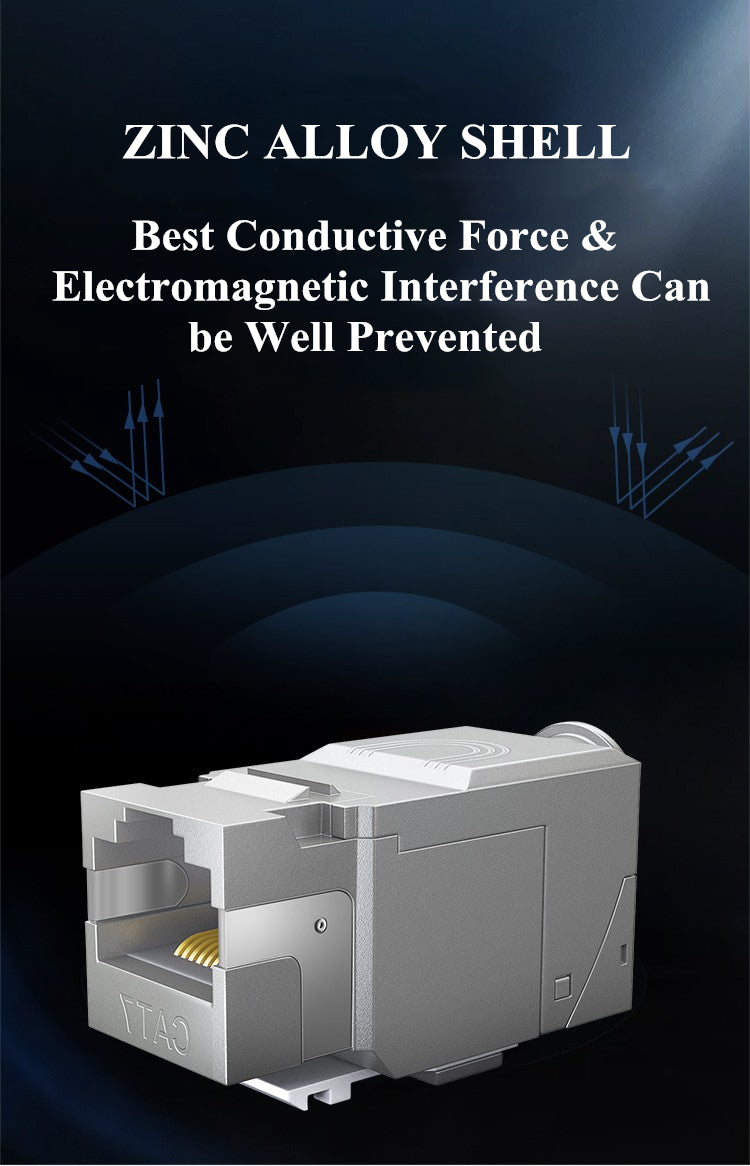 Shielded RJ45 Cat7 Modular Keystone Jack