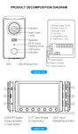 RFID Wireless Video Intercom with 7 inch Screen