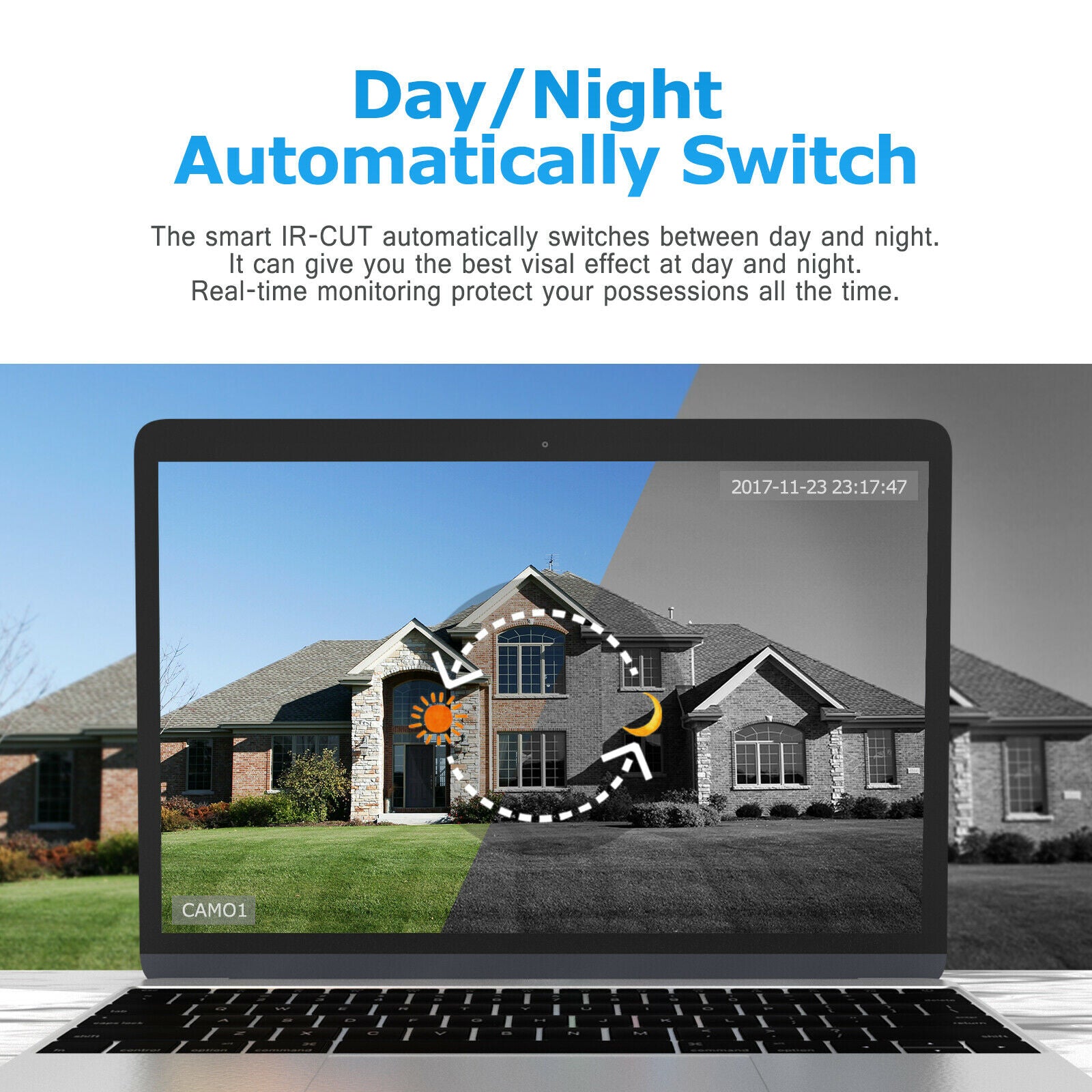 2MP 1080P Full HD Day/Night Wireless IP Camera 4CH NVR Kit H.265 Weatherproof