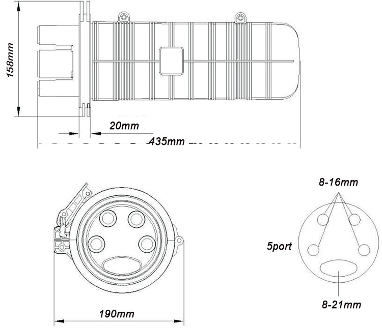 Fiber Optic Dome Splice Closure