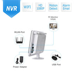 2MP 1080P Full HD Day/Night Wireless Camera 4CH 12 inch LCD NVR Kit H.265 Weatherproof