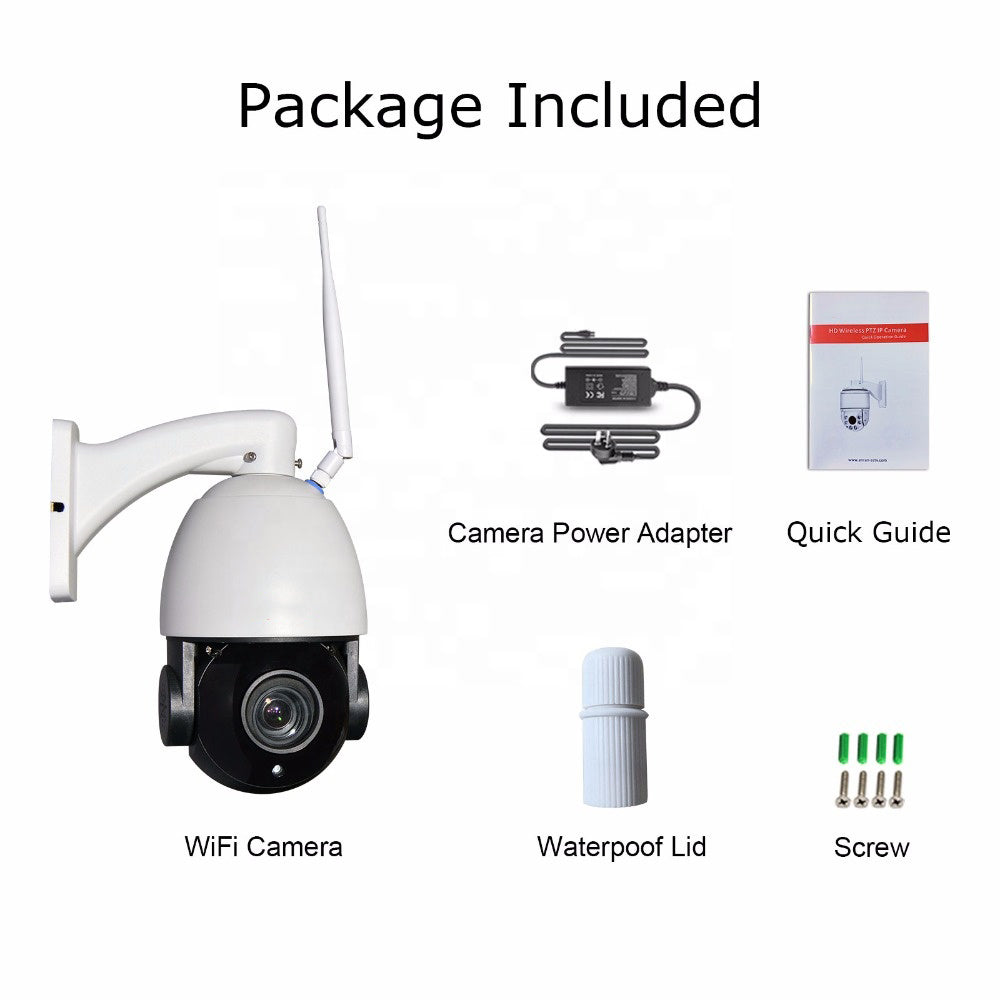 PTZ 1080P 2MP 4X Full HD Wireless Dome Camera Outdoor