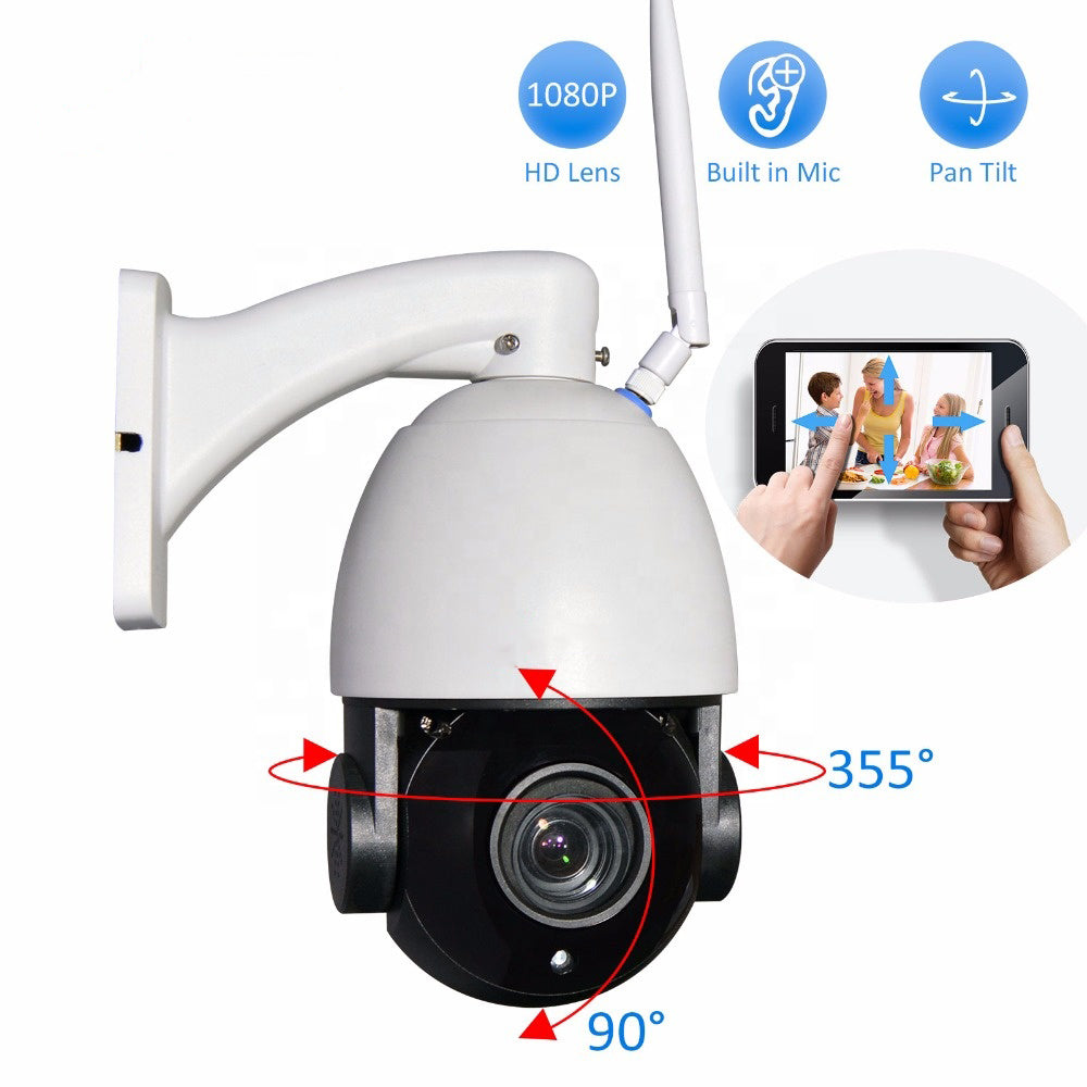 PTZ 1080P 2MP 4X Full HD Wireless Dome Camera Outdoor