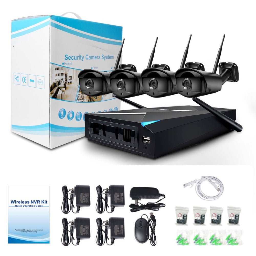 2MP 1080P Full HD Day/Night Wireless IP Camera 4CH NVR Kit H.265 Weatherproof