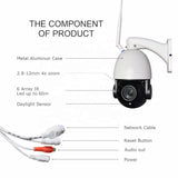 PTZ 1080P 2MP 4X Full HD Wireless Dome Camera Outdoor