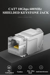 Shielded RJ45 Cat7 Modular Keystone Jack