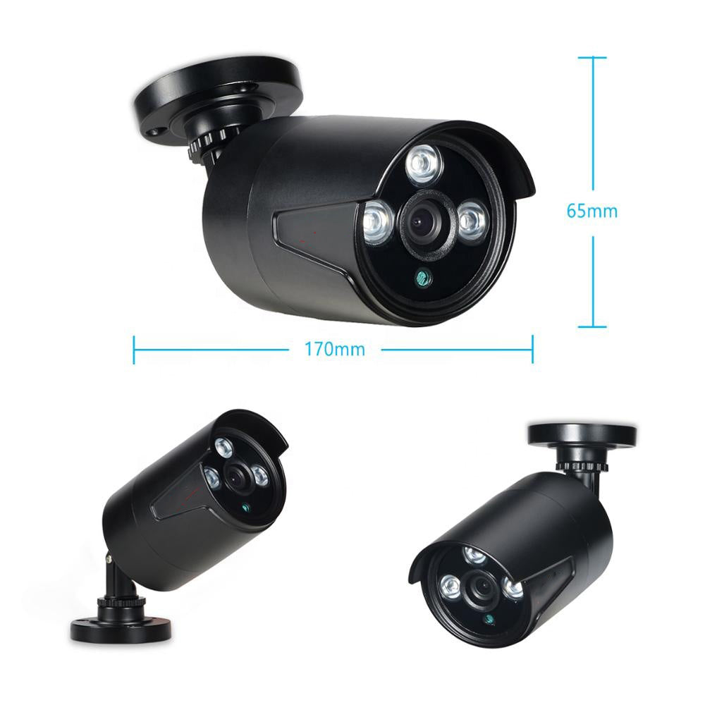 2MP 1080P Full HD Day/Night AHD Camera 4CH DVR Kit H.265 Weatherproof