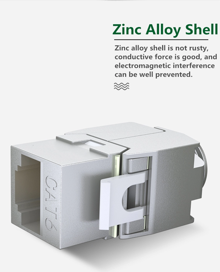 Shielded RJ45 Cat6 Modular Keystone Jack