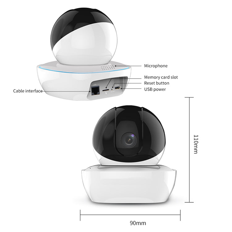 PTZ 1080P 2MP Full HD Wireless 360 Degree Day/Night Indoor Camera