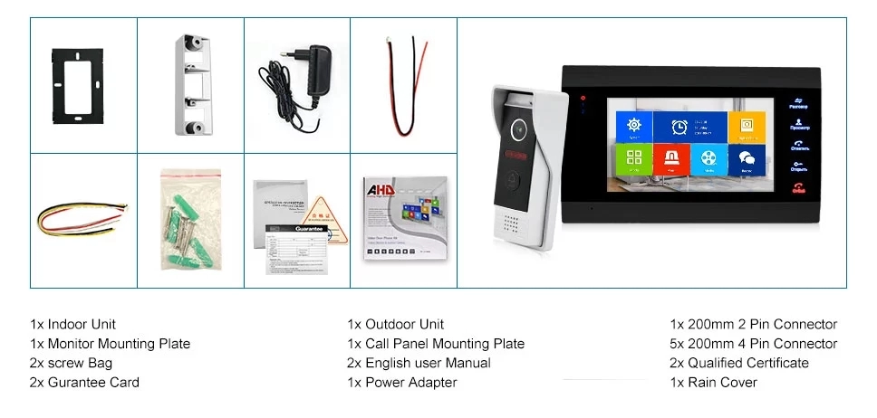 Wifi Video Intercom with 7 inch Screen