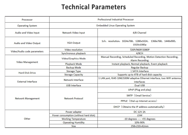 2MP 1080P Full HD Day/Night Wireless Camera 4CH 12 inch LCD NVR Kit H.265 Weatherproof