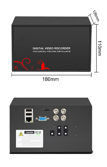 2MP 1080P Full HD Day/Night AHD Camera 8CH DVR Kit H.265 Weatherproof