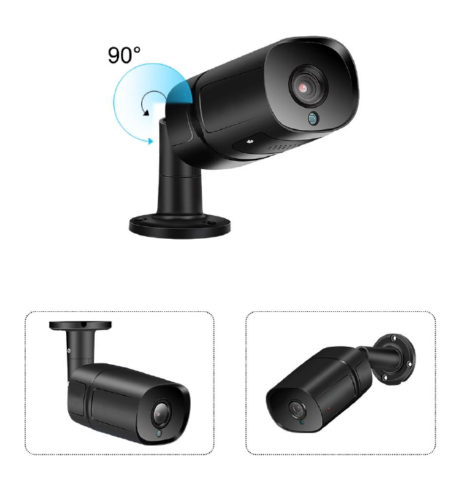 2MP 1080P Full HD Day/Night AHD Camera 4CH DVR Kit H.265 Weatherproof