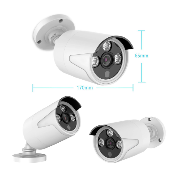 2MP 1080P Full HD Day/Night PoE Camera 4CH 12 inch LCD NVR Kit H.265 Weatherproof