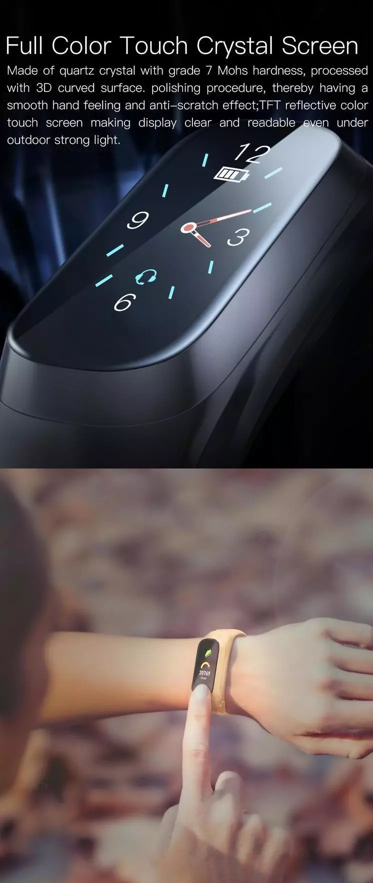 Smart Wristwatch with Bluetooth and NFC