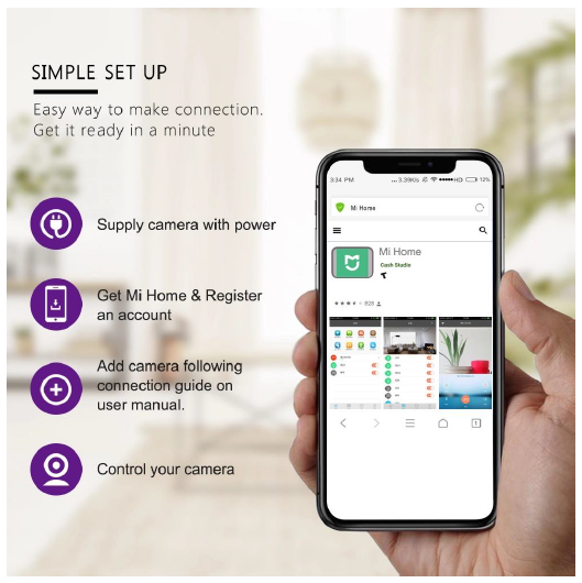 PTZ 1080P 2MP Full HD Wireless 360 Degree Day/Night Indoor Camera