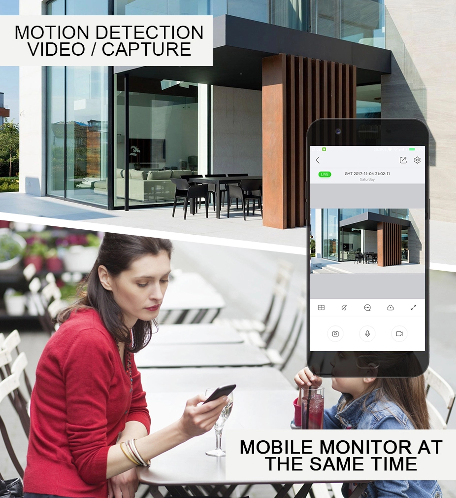 2MP 1080P Full HD Day/Night Wireless IP Camera 4CH NVR Kit H.265 Weatherproof