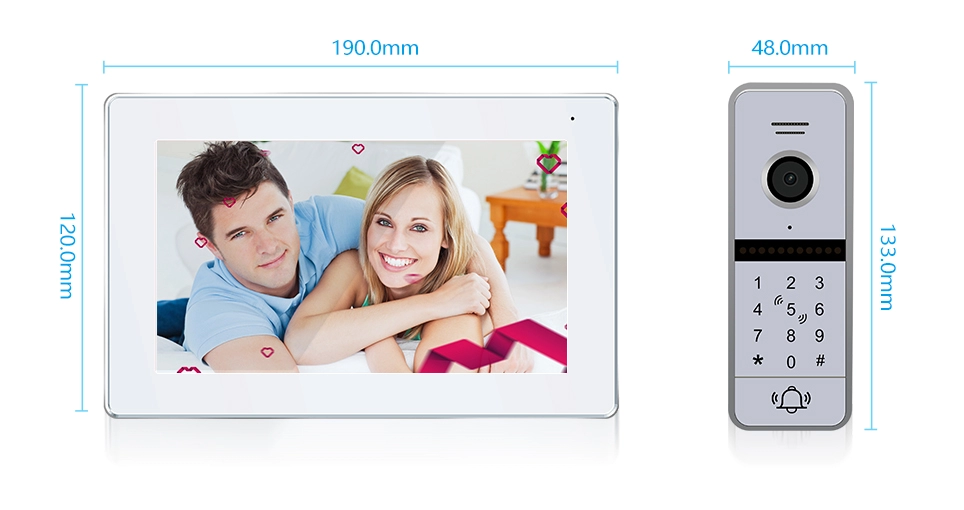 RFID Access Full HD 7 Inch Touch Screen Video Intercom