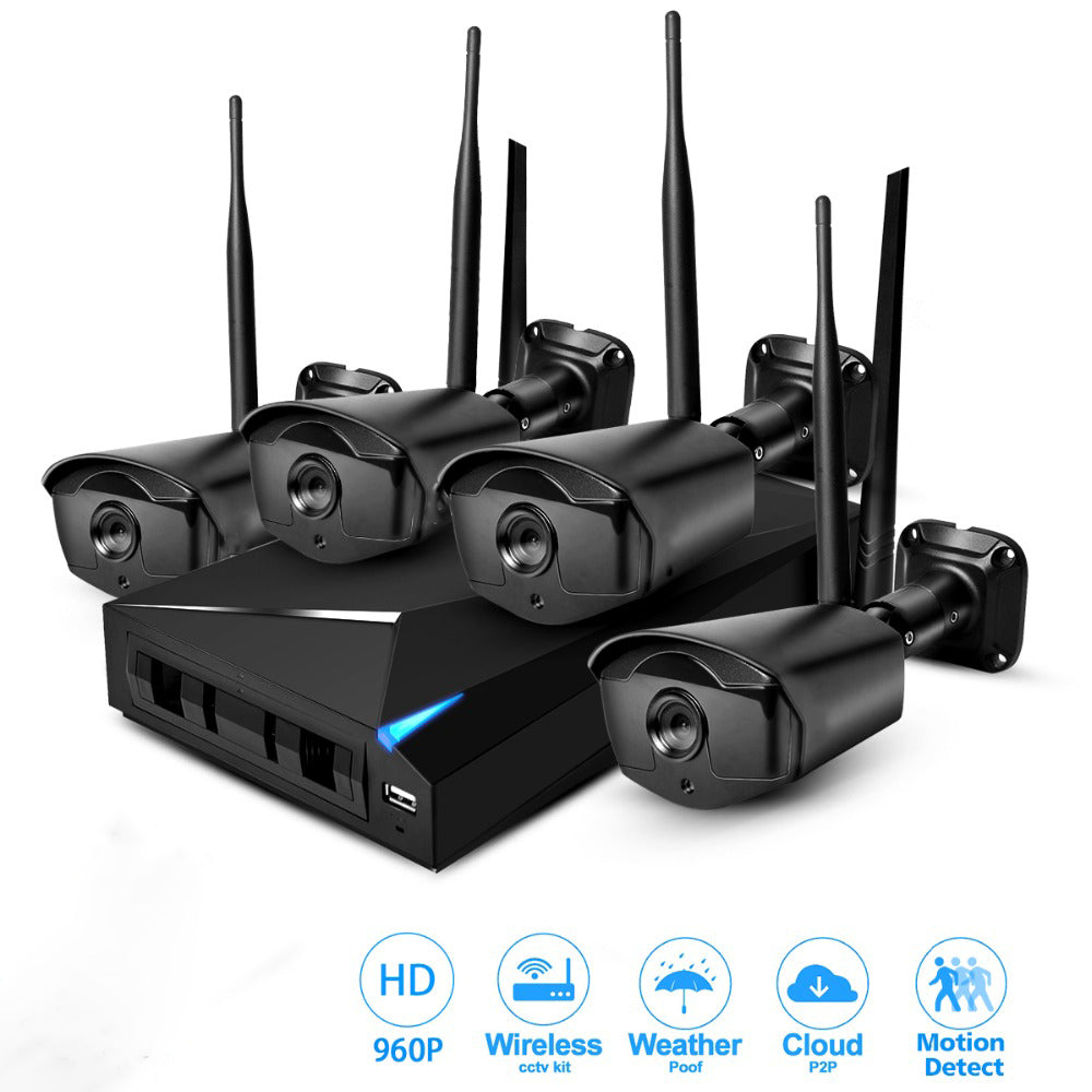 2MP 1080P Full HD Day/Night Wireless IP Camera 4CH NVR Kit H.265 Weatherproof