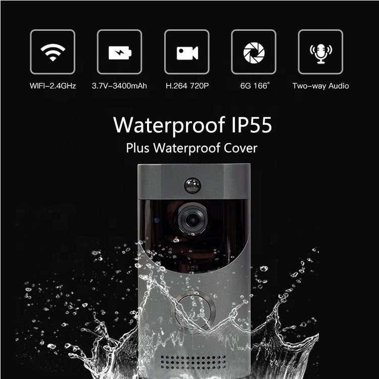 Wireless Video Doorbell with Motion Sensor and Chime