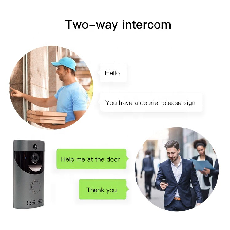 Wireless Video Doorbell with Motion Sensor and Chime